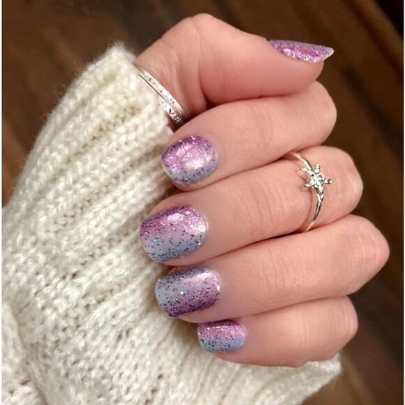 Color Street | Candied Lavender a purple glitter overlay nail strips - Picture 4 of 12